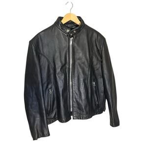 DAKOTA USA Vintage Biker Leather Jacket Motorcycle Lined Thinsulate Size 44 80s